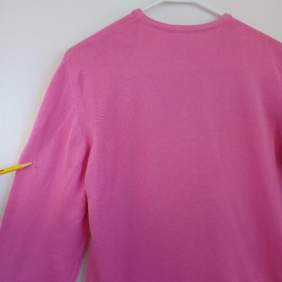 Lilly Pulitzer Cardigan Pink Button Front Classic Embroidered Palm Tree Size Med - Picture 6 of 10